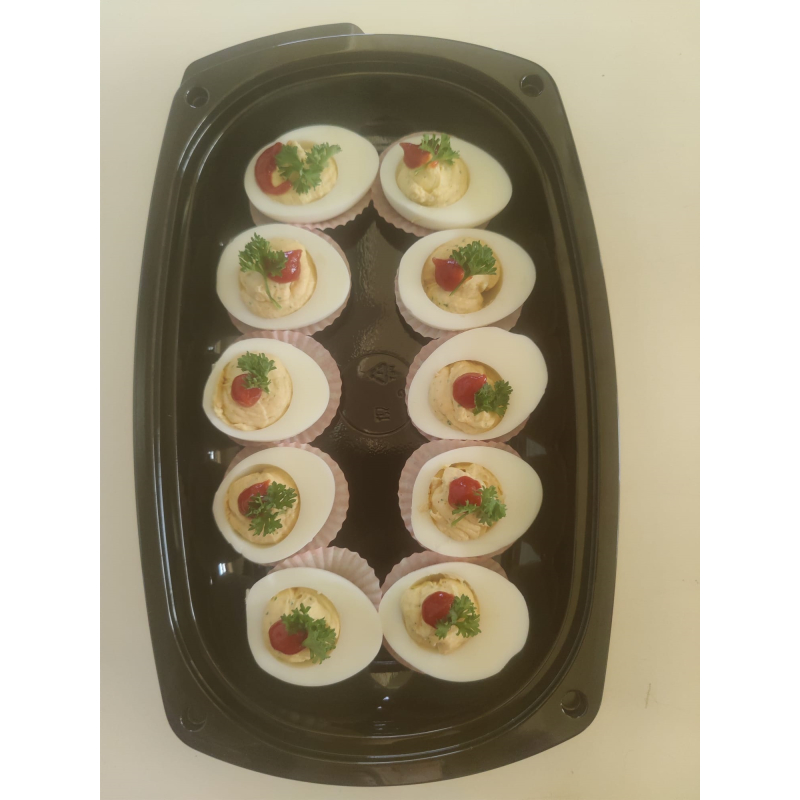 Hapjes Gevulde Eieren ( per 10 stuks ) 2 dagen vooraf bestellen graag