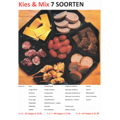 Kies & Mix 7 Soorten 63 Hapjes