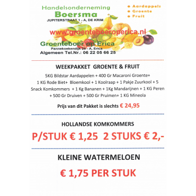Weekpakket Groente En Fruit