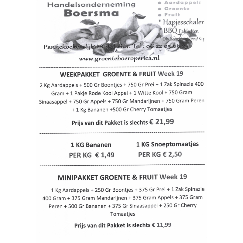 Weekpakket Groente En Fruit