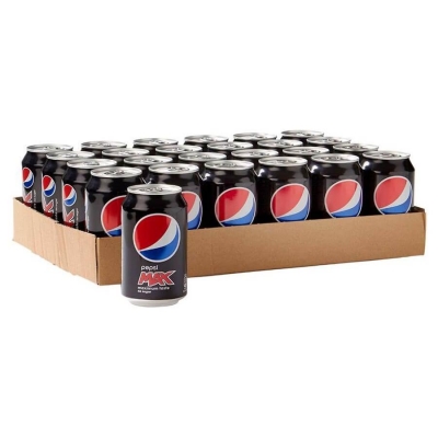 Frisdrank, Pepsi Cola MAX, Tray 24 Blikjes 33 cl, MET GOEDE houdbaarheidsdatum 